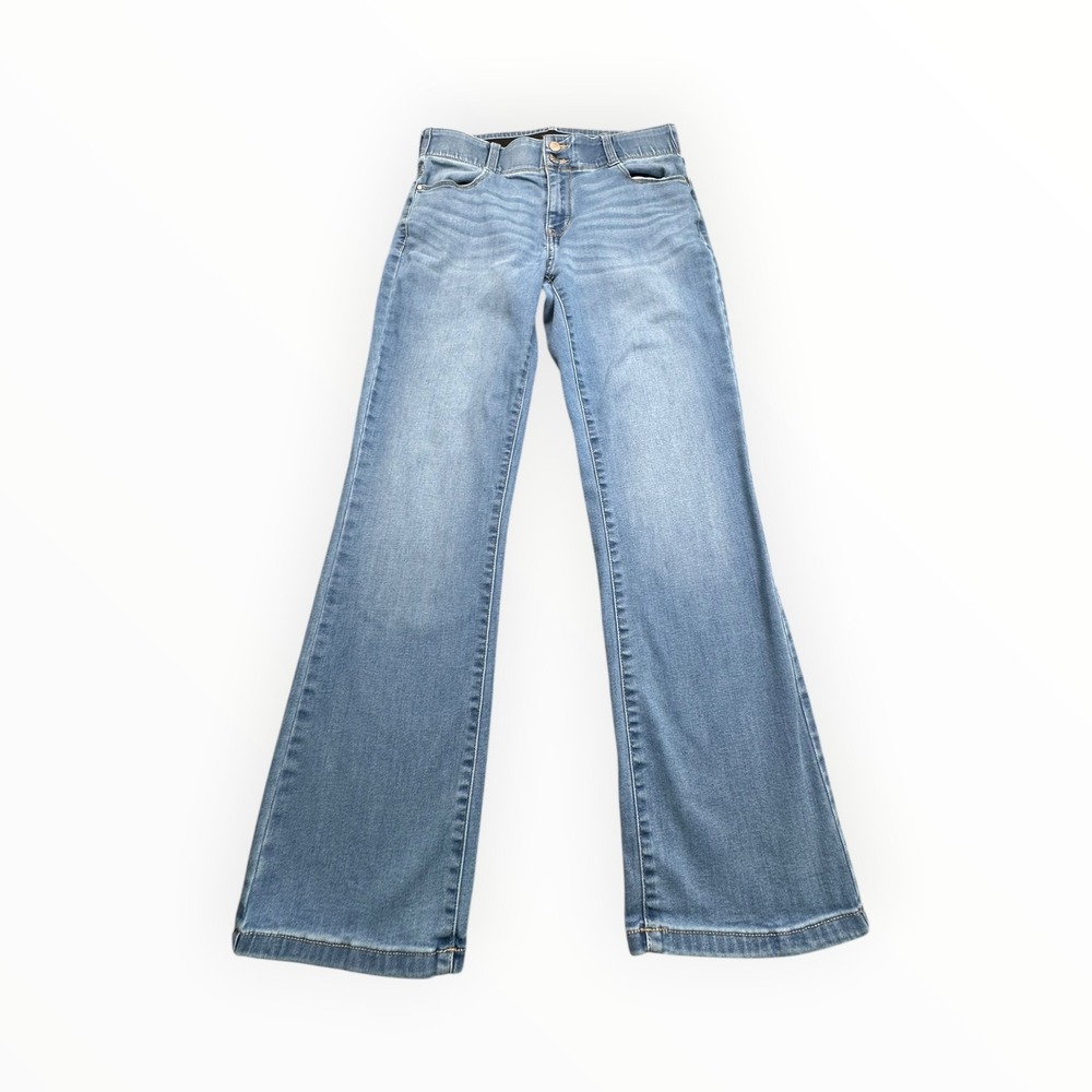 Nine West Jeans Womens 8S Blue Curvy Bootcut Elastic Waist Comfort Stretch Denim